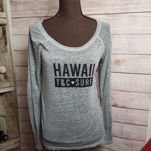 T&C  Surf Design Long sleeve Paper thin t shirt